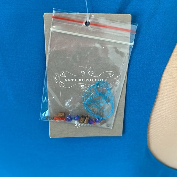 Anthropologie Moulinet Soeurs Island Nightfall Silk Embellished Dress - Picture 6 of 11